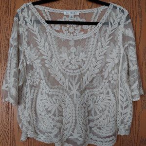 Cropped Lace Overshirt